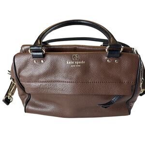 Kate Spade Chocolate Brown Pebbled Leather Purse Satchel